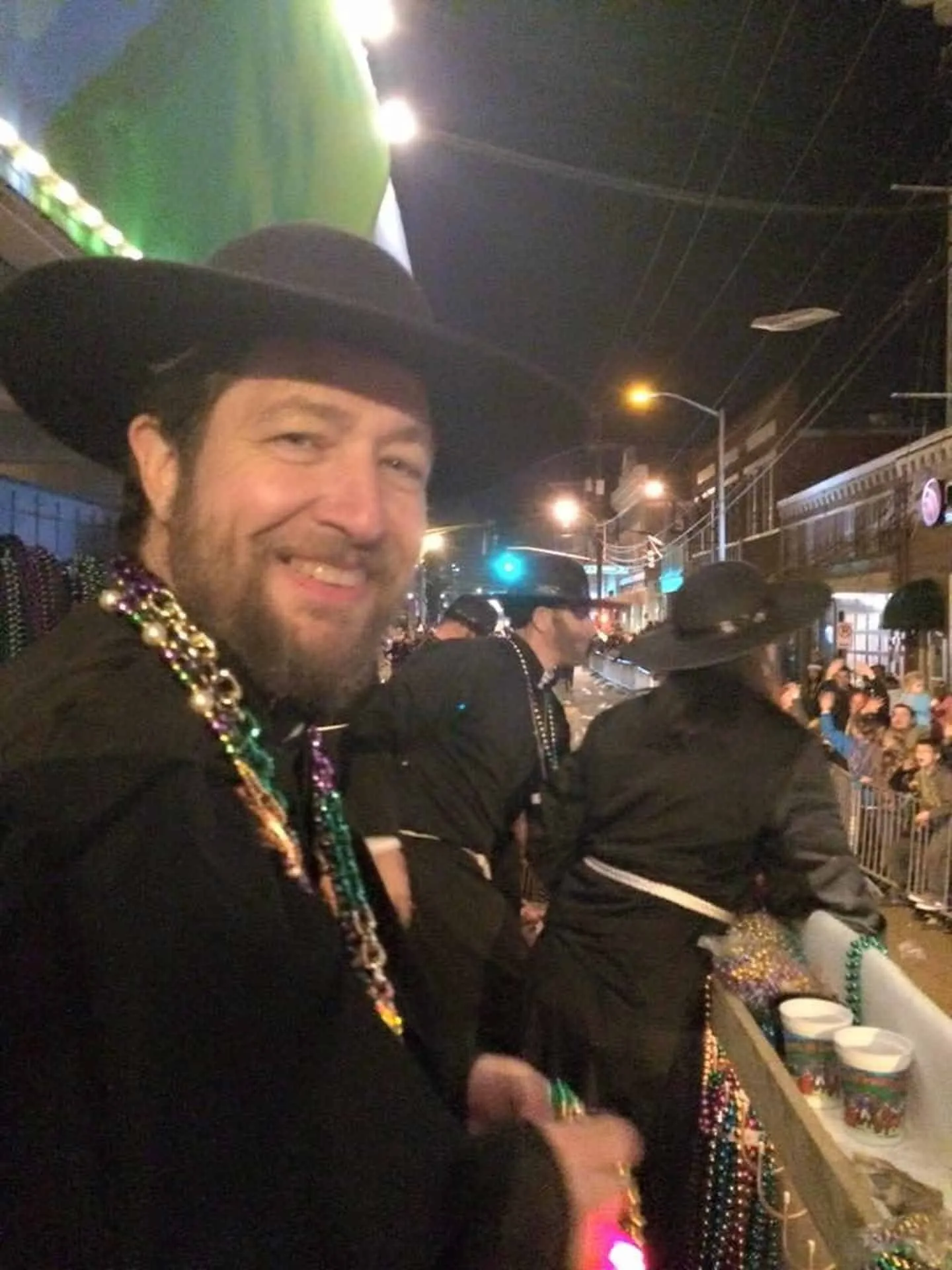 Ric Mere at a Mardi Gras parade.