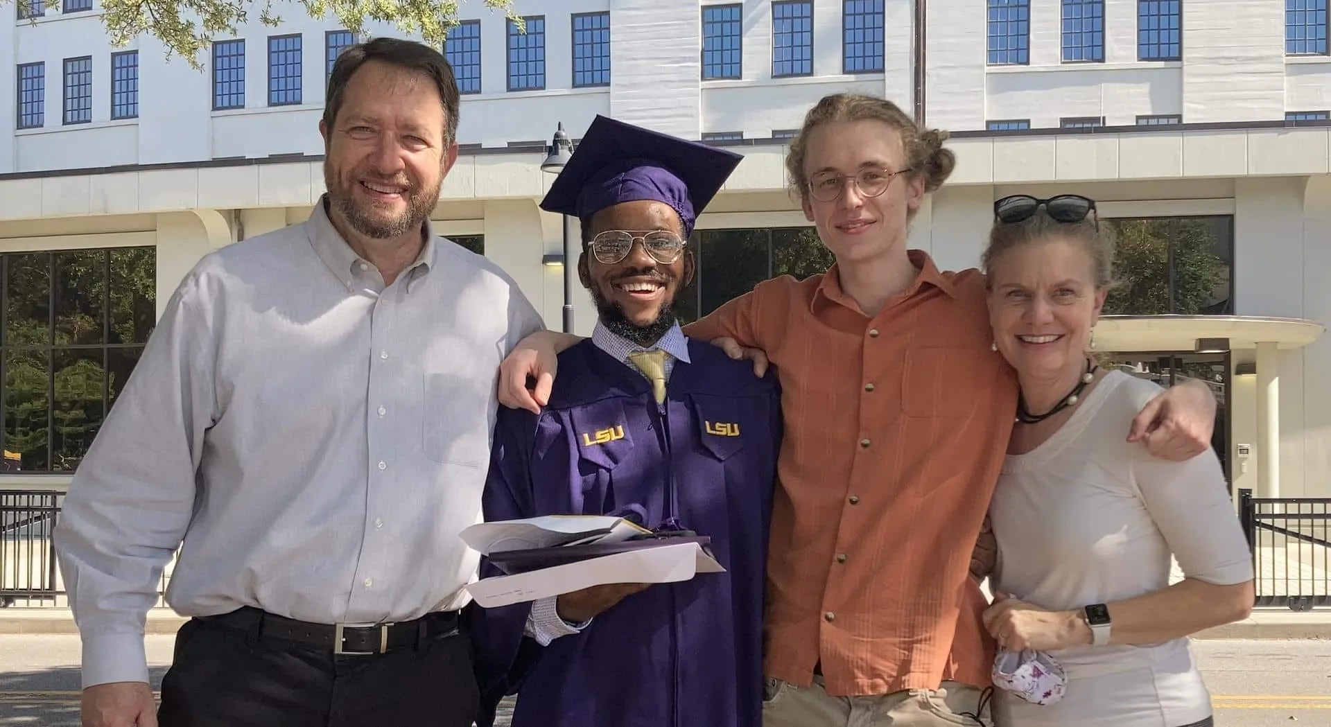 Ric Mere and his family at a graduation.